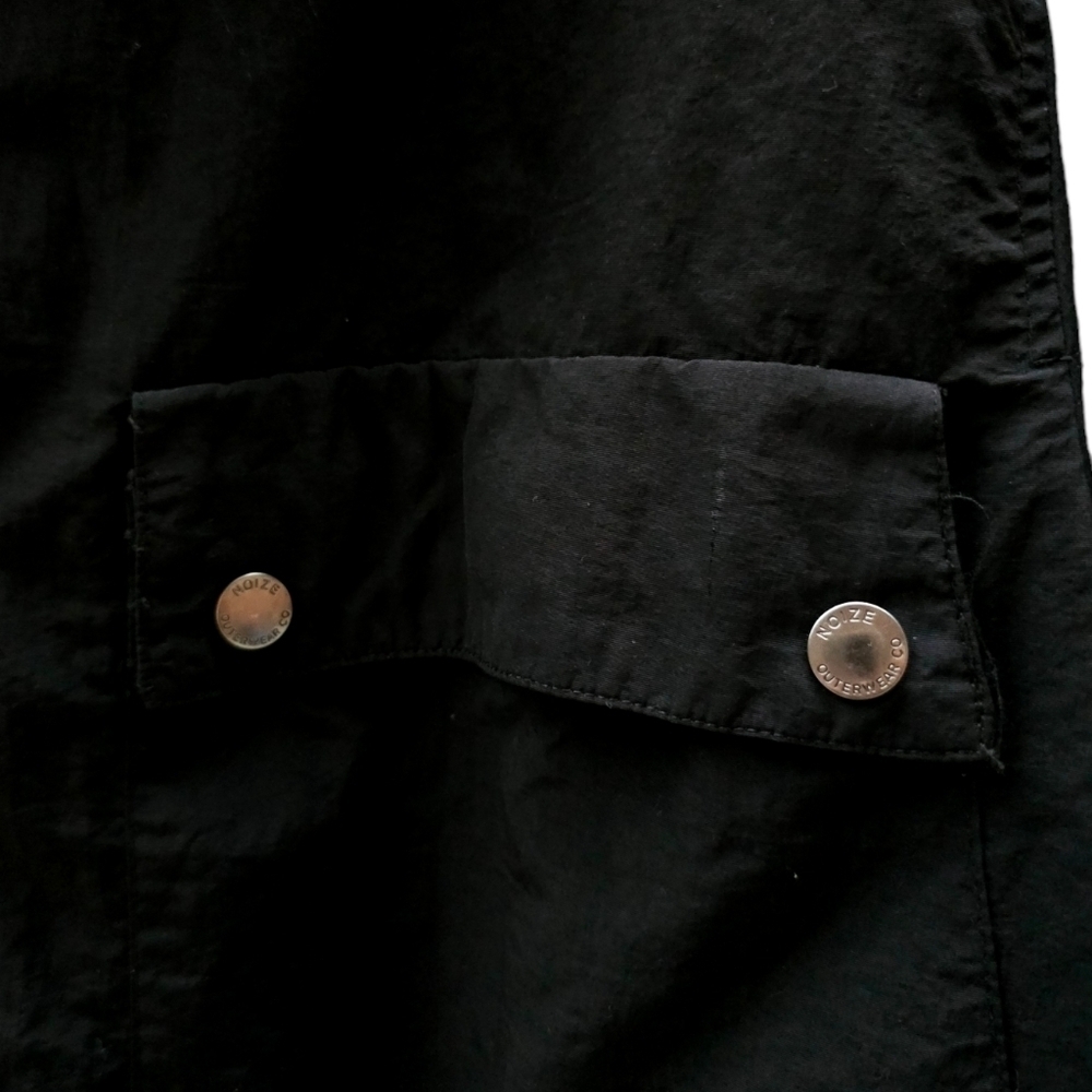 Noize Julian Minimalist Black Water-repellant Windbreaker Spring Jacket men XXL - Picture 7 of 16